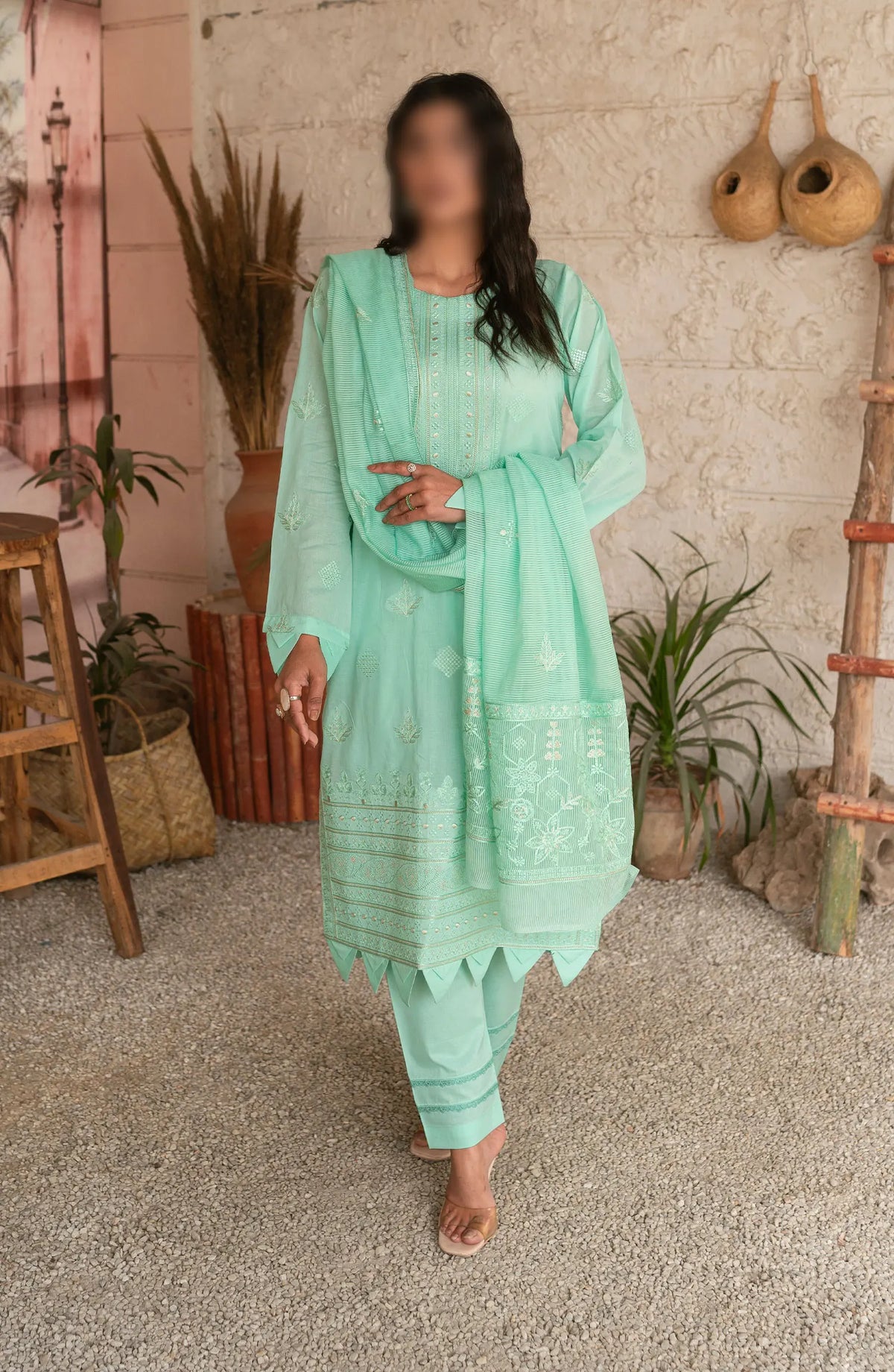 Chikankari Embroidered Lawn Collection by Marjjan - MNC 173 C