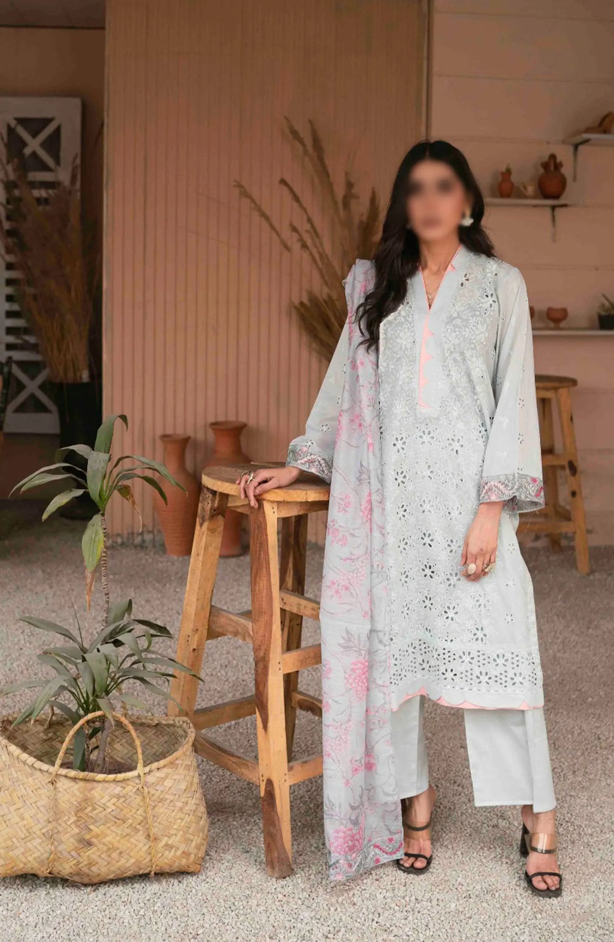 CutWork Embroidered Slub Lawn Collection by Marjjan - MNC 174 B
