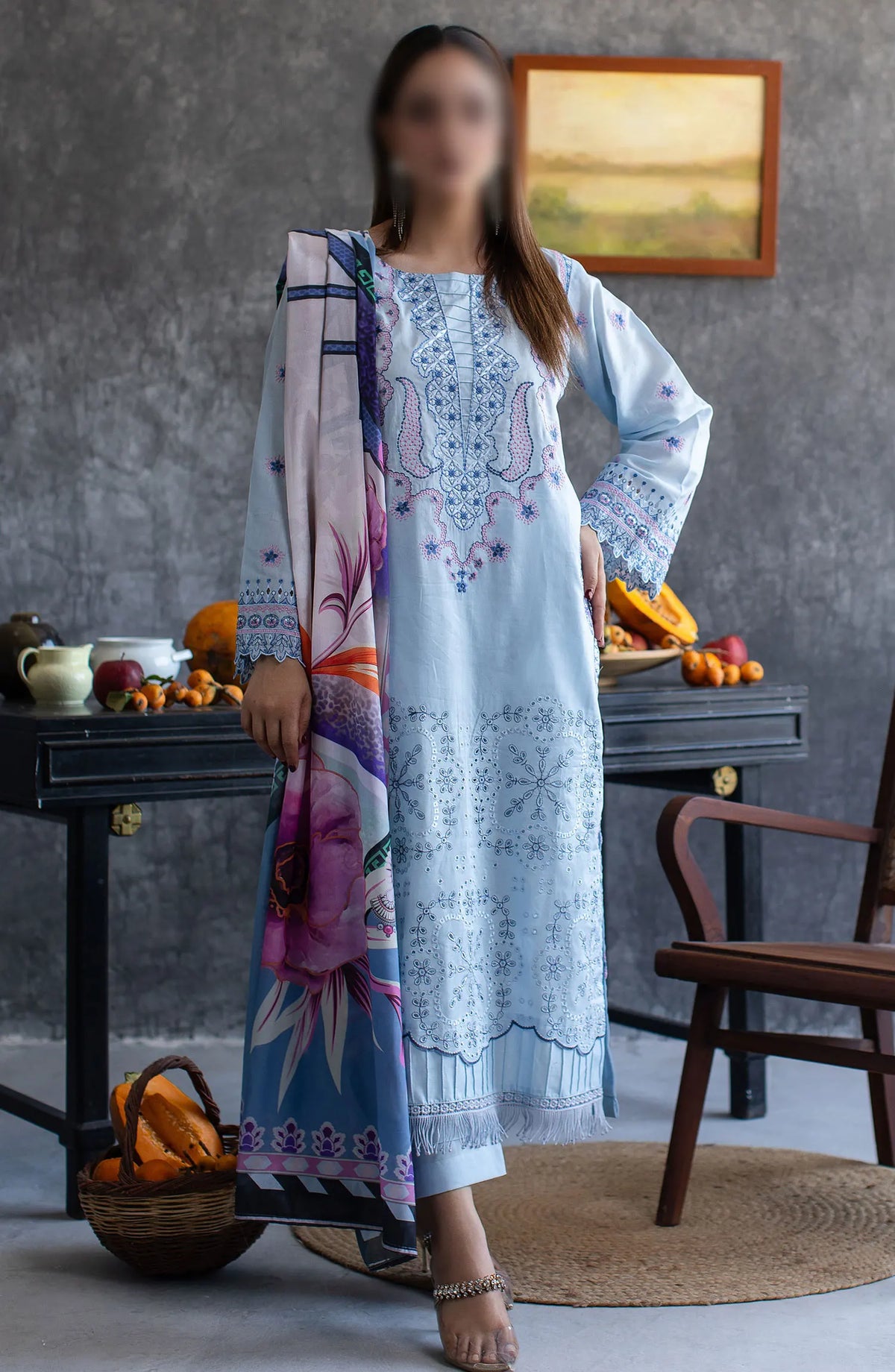 Chikankari Embroidered Lawn Collection by Marjjan - MNC 192 A