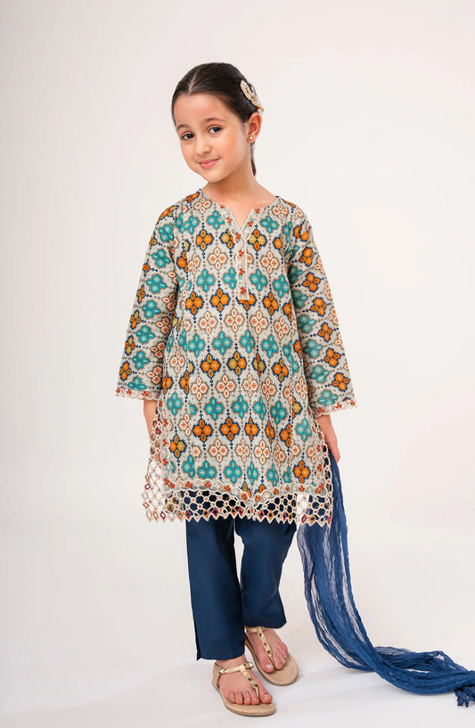 Meenu Neenu Girls Cutwork Emb Lawn Pret Collection Vol 04 - MNGC 03