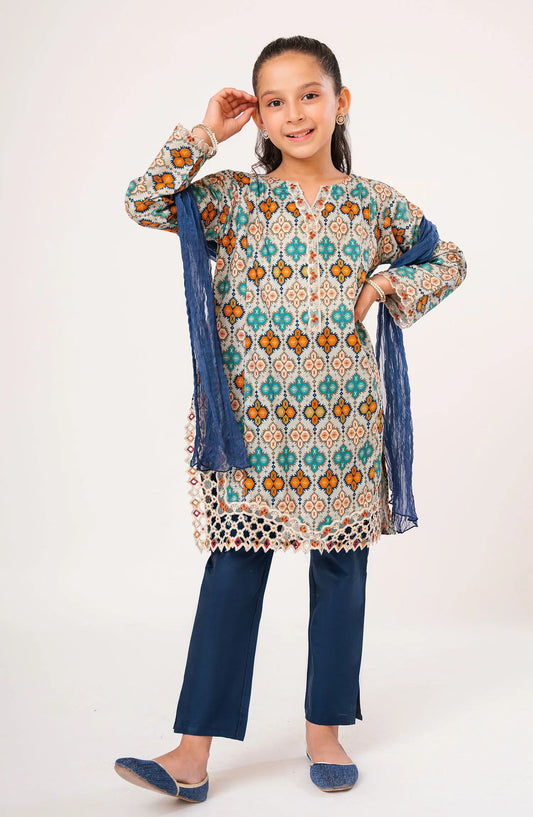 Meenu Neenu Girls Cutwork Emb Lawn Pret Collection Vol 04 - MNGC 03