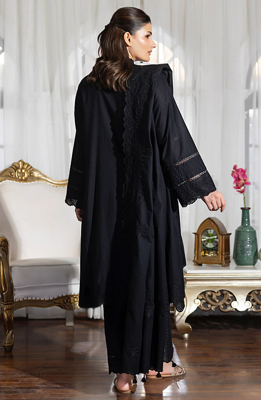 Komal by Lakhany Embroidered Lawn Unstitched 3 Piece Suit - LG-RL-0217 - LKN25KMC - Black - Summer Collection
