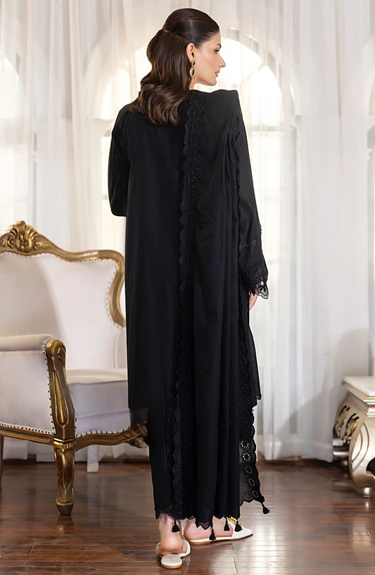 Komal by Lakhany Embroidered Lawn Unstitched 3 Piece Suit - LG-RK-0028 - LKN25KMC - Black - Summer Collection