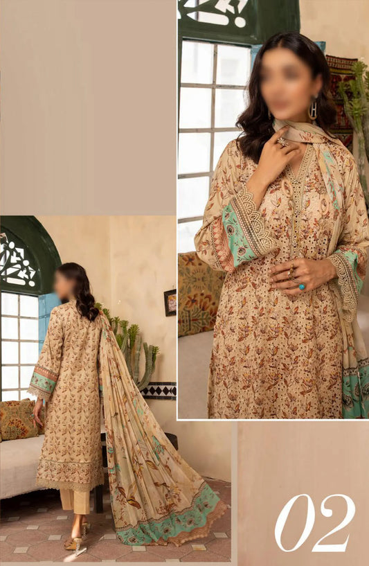 Mahee's Printed Chikankari Lawn Collection 2024 - MPCL 02