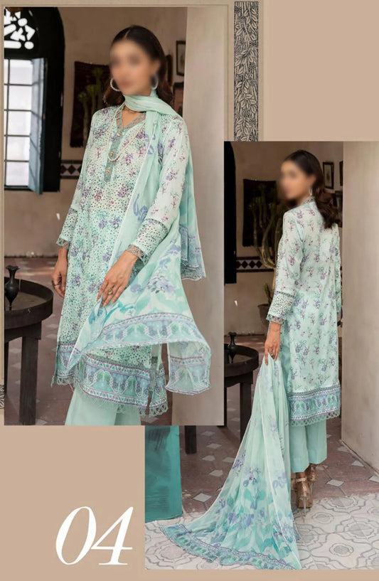 Mahee's Printed Chikankari Lawn Collection 2024 - MPCL 04