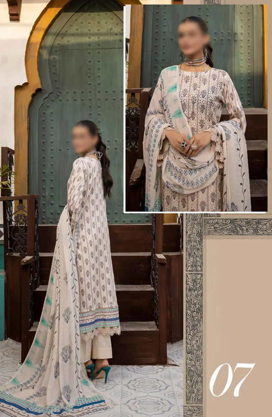 Mahee's Printed Chikankari Lawn Collection 2024 - MPCL 07