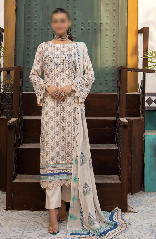Mahee's Printed Chikankari Lawn Collection 2024 - MPCL 07