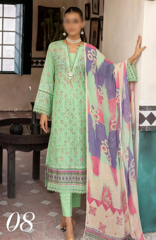 Mahee's Printed Chikankari Lawn Collection 2024 - MPCL 08