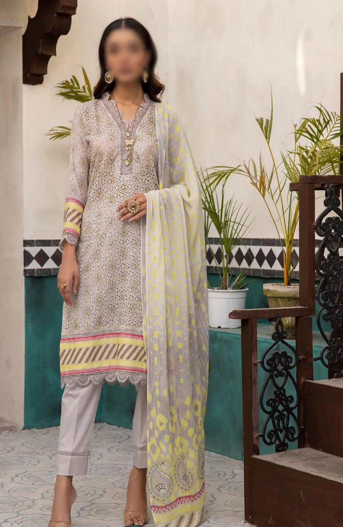 Mahee's Printed Chikankari Lawn Collection 2024 - MPCL 09