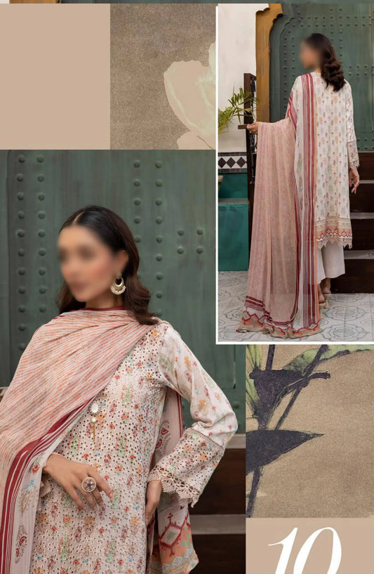 Mahee's Printed Chikankari Lawn Collection 2024 - MPCL 10