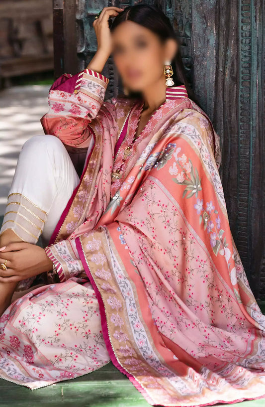 Mushq Nirvana Unstitched Silk Edit 2024 - MPS 04 Roseate