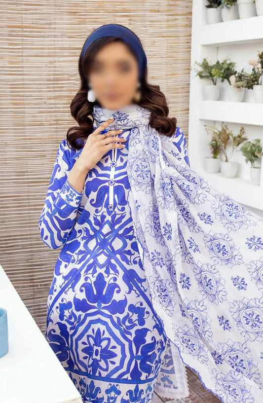 NUR Milan Rut Embroidered and Printed Lawn Collection 2024 - MR 01