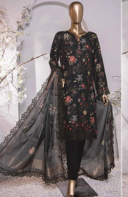HZ Muse Luxury Raw Silk Embroidered Collection - MRE 127