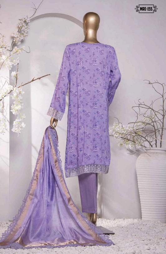 HZ Muse Luxury Raw Silk Embroidered Collection - MRE 155