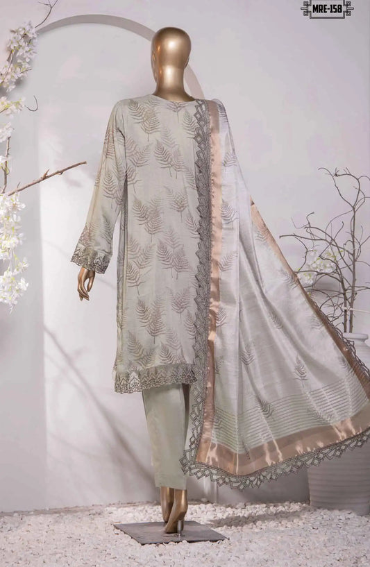 HZ Muse Luxury Raw Silk Embroidered Collection - MRE 158