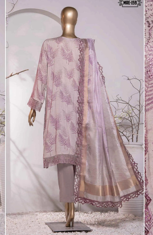 HZ Muse Luxury Raw Silk Embroidered Collection - MRE 159