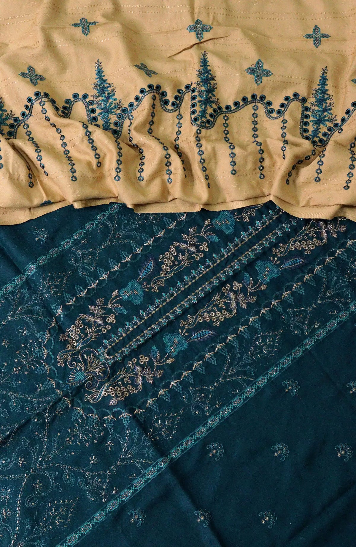 Embroidered Jacquard Wool Collection by Marjjan - MRW-483 D