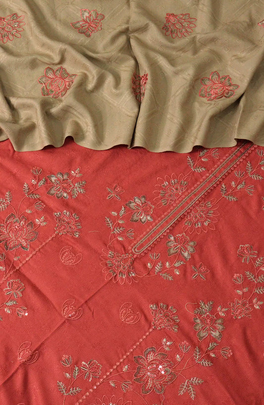 Exclusive Embroidered Wool Jacquard Collection by Marjjan - MRW 476 D