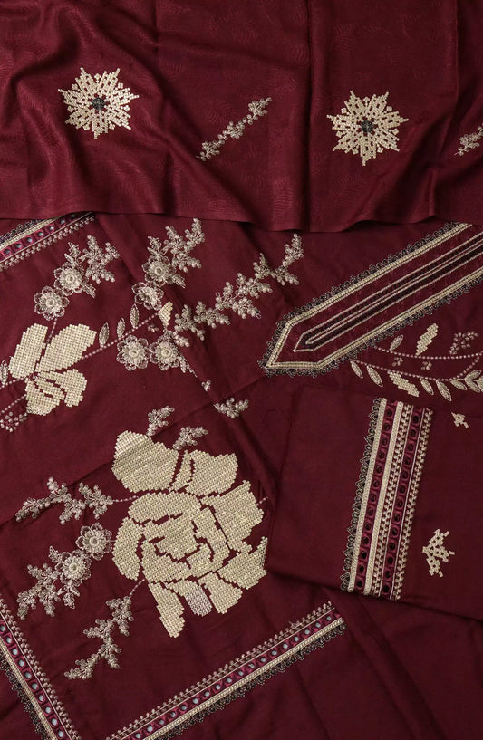 Exclusive Embroidered Wool Collection by Marjjan - MRW 478 A