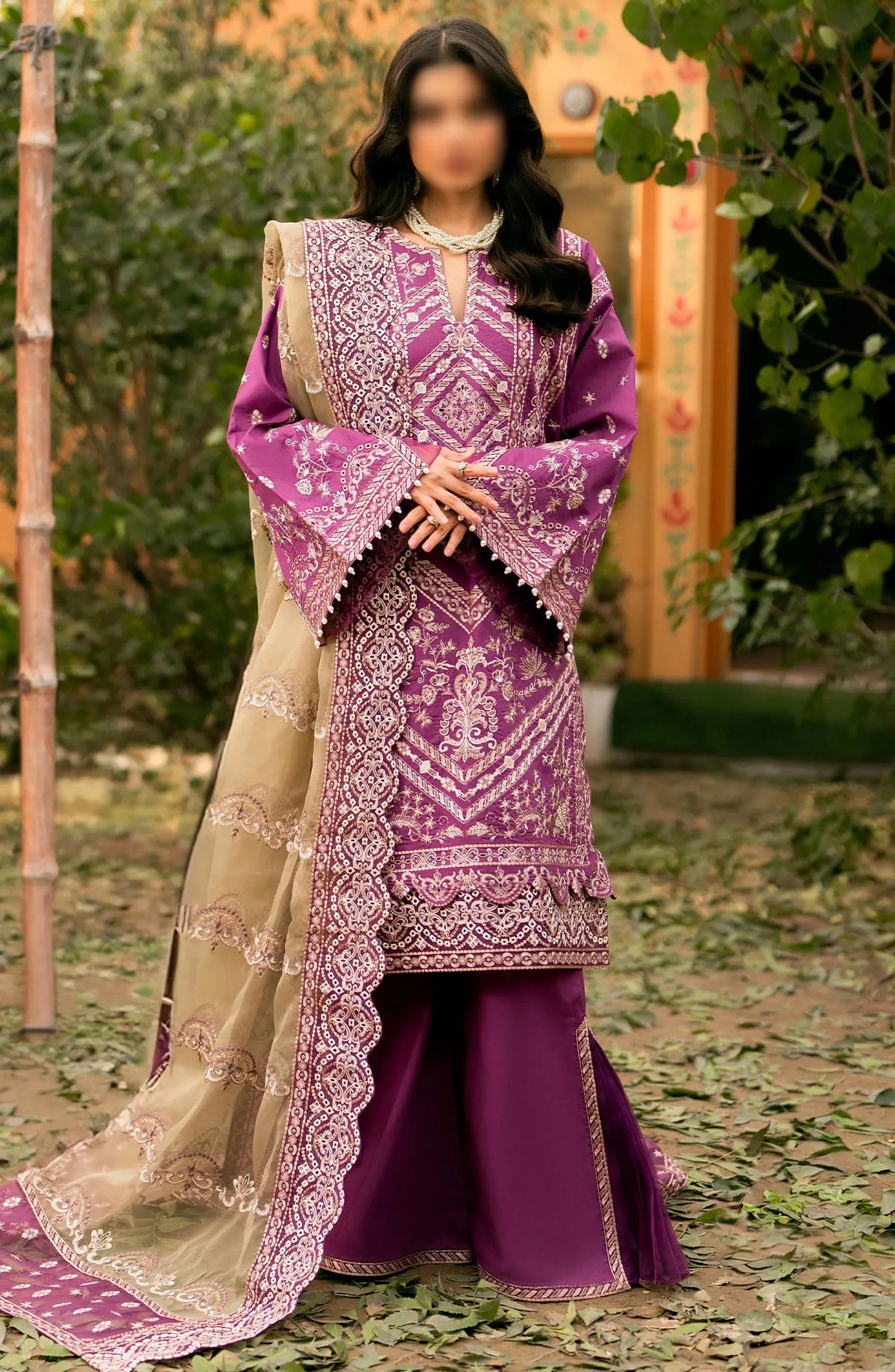 Maryum N Maria Luxury Lawn Collection 2024 - MS24-562 NANE