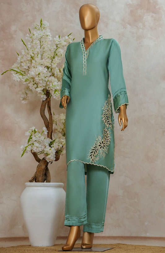 Marlene by Amna Khadija Embroidered Silk Stitched 2 Piece Suit - MSS-11 - AM25MRSD2 - Green - Festive Collection