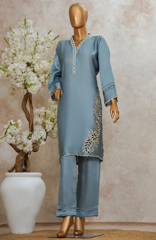 Marlene by Amna Khadija Embroidered Silk Stitched 2 Piece Suit - MSS-12 - AM25MRSD2 - Blue - Festive Collection