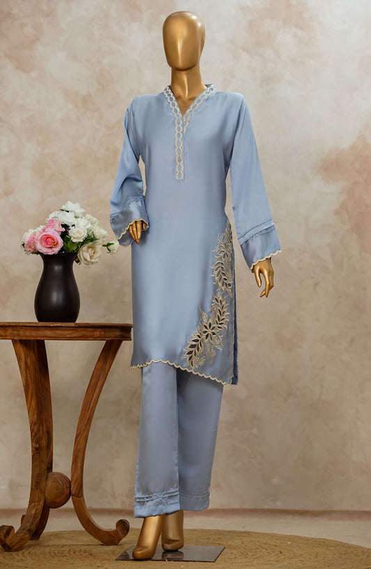 Marlene by Amna Khadija Embroidered Silk Stitched 2 Piece Suit - MSS-14 - AM25MRSD2 - Blue - Festive Collection