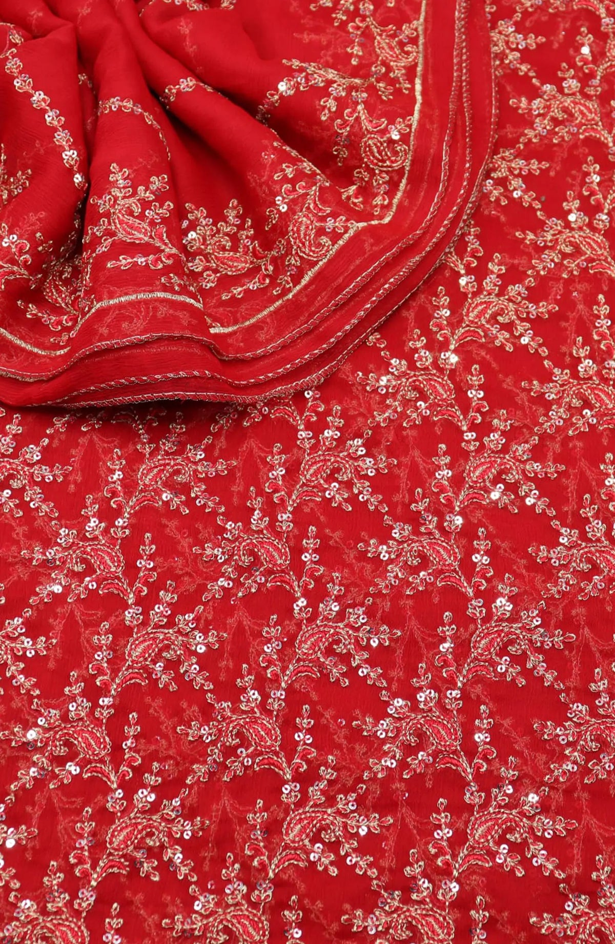 Mesum Vol-2 Unstitched Exclusive Embroidered Crinkle Chiffon Collection 2024 - MUEEC 01