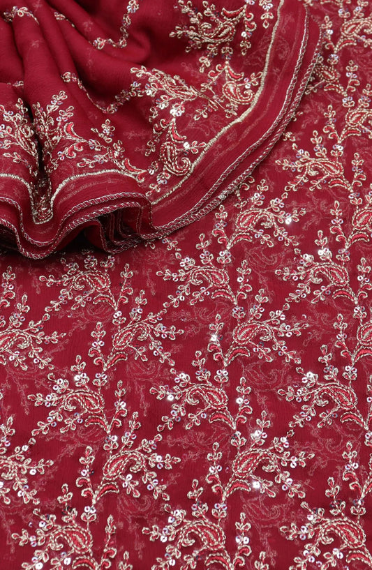 Mesum Vol-2 Unstitched Exclusive Embroidered Crinkle Chiffon Collection 2024 - MUEEC 02