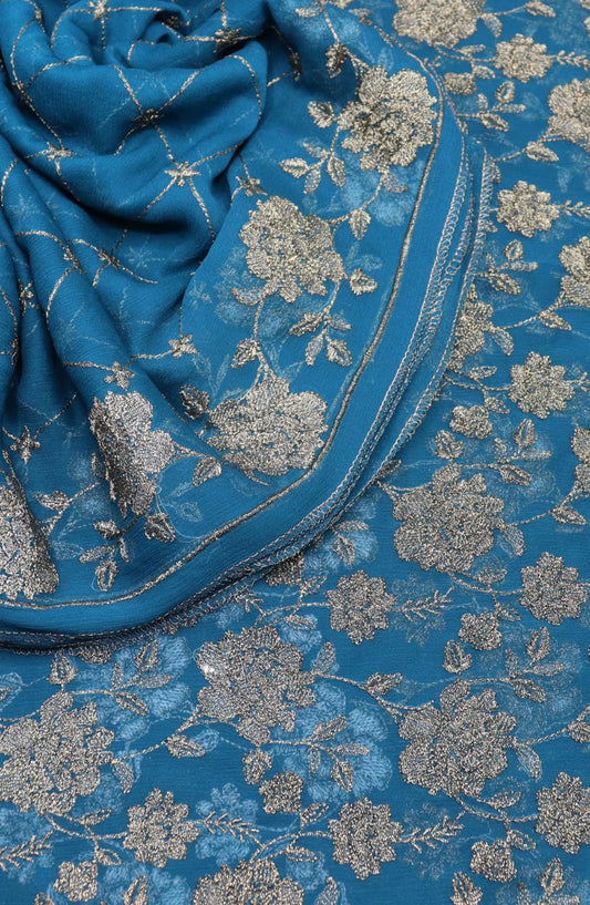 Mesum Unstitched Exclusive Embroidered Crinkle Chiffon Collection 2024 - MUEEC 02