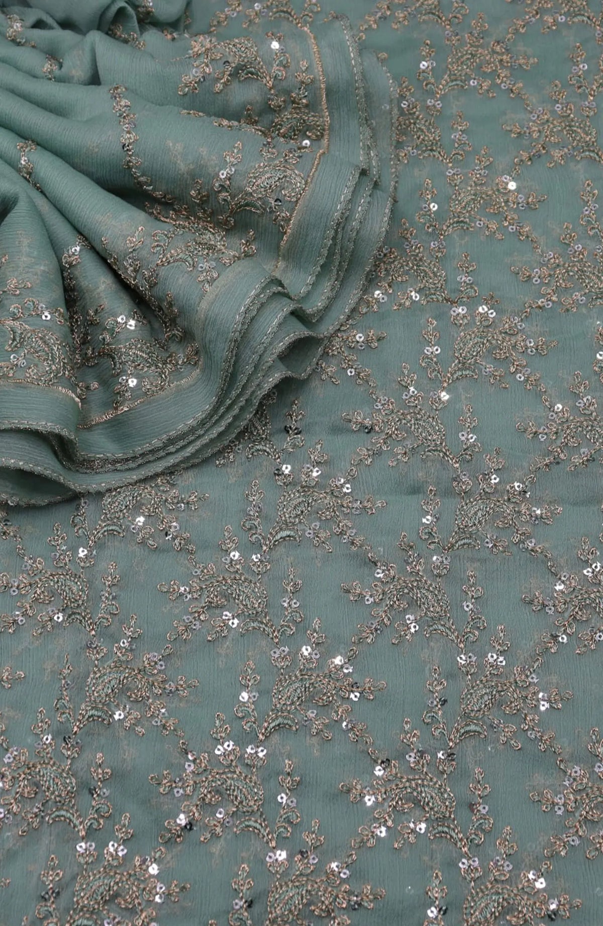 Mesum Vol-2 Unstitched Exclusive Embroidered Crinkle Chiffon Collection 2024 - MUEEC 03