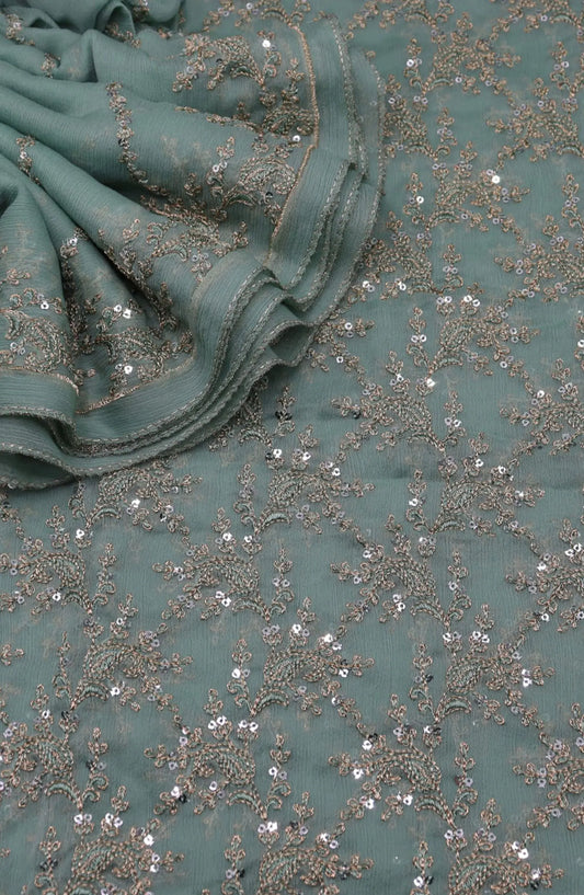 Mesum Vol-2 Unstitched Exclusive Embroidered Crinkle Chiffon Collection 2024 - MUEEC 03