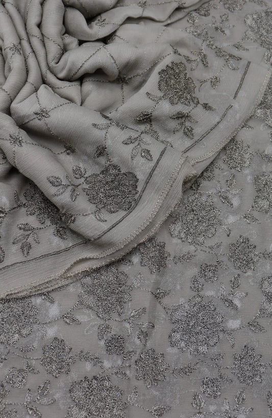 Mesum Unstitched Exclusive Embroidered Crinkle Chiffon Collection 2024 - MUEEC 04