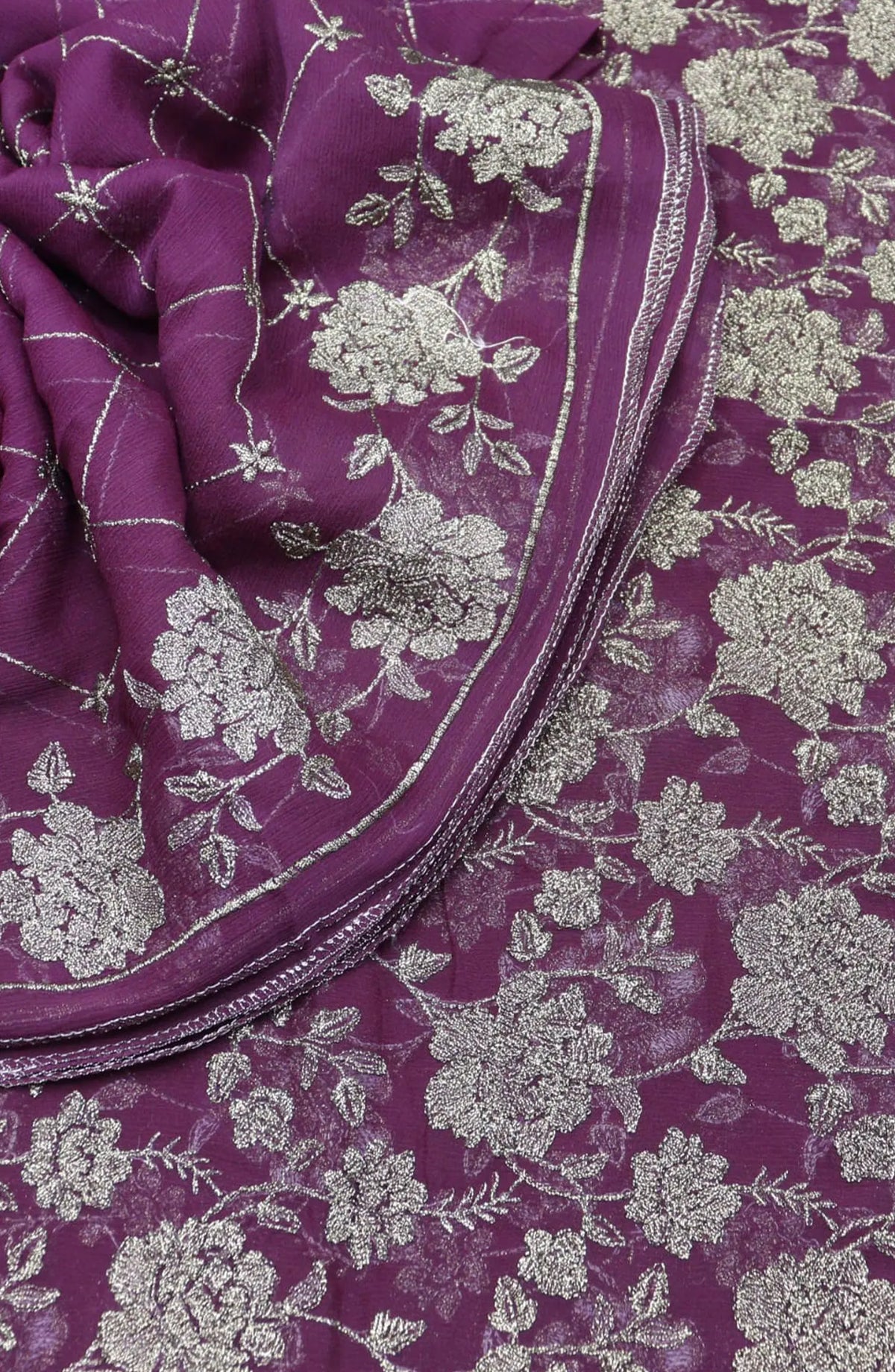 Mesum Unstitched Exclusive Embroidered Crinkle Chiffon Collection 2024 - MUEEC 05