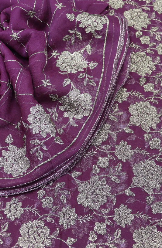 Mesum Unstitched Exclusive Embroidered Crinkle Chiffon Collection 2024 - MUEEC 05