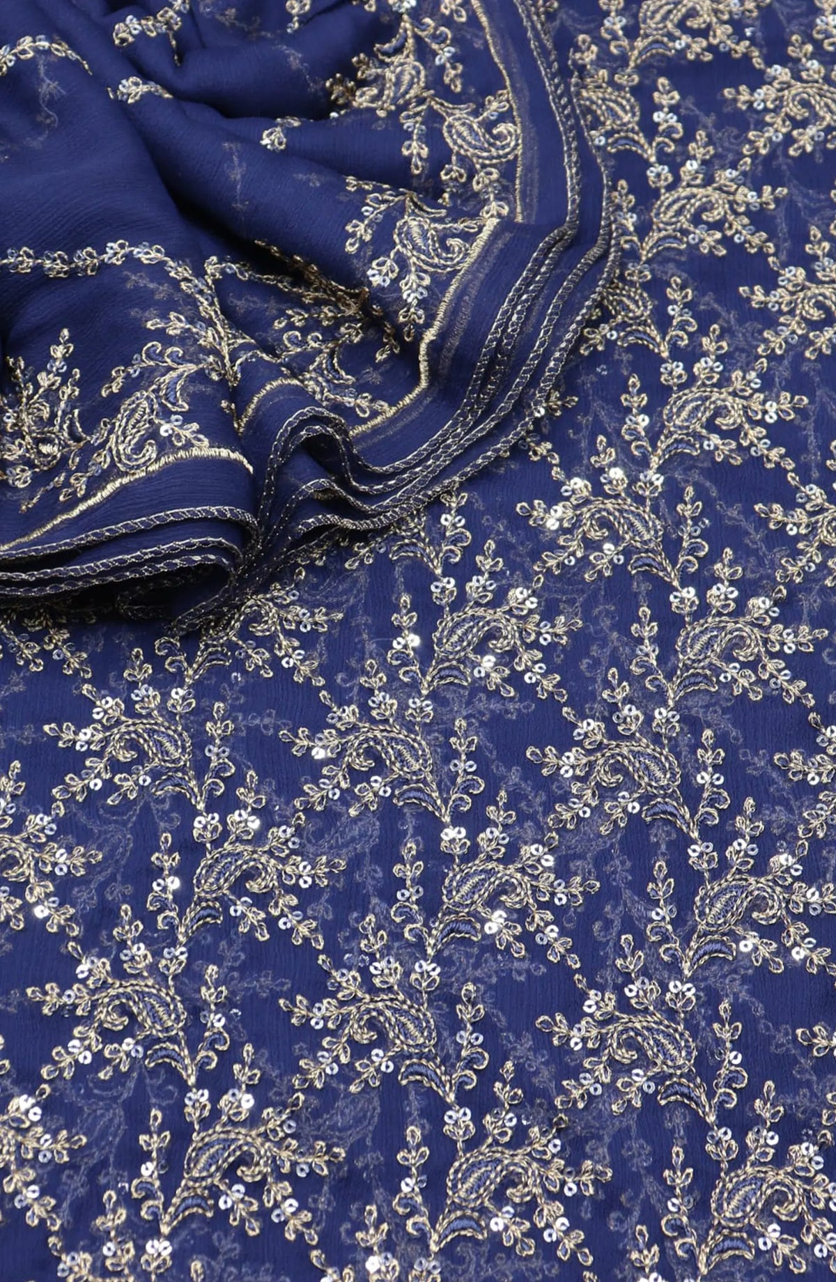 Mesum Vol-2 Unstitched Exclusive Embroidered Crinkle Chiffon Collection 2024 - MUEEC 06