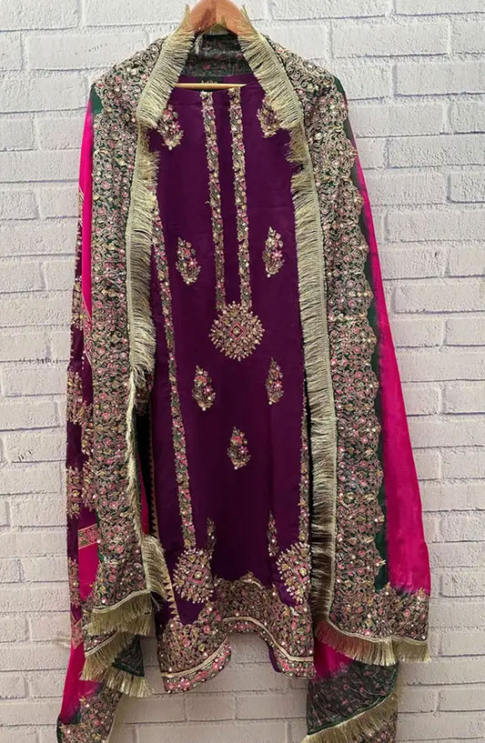 Adaa By Mahnoor Unstitched Festive Collection - Mulberry