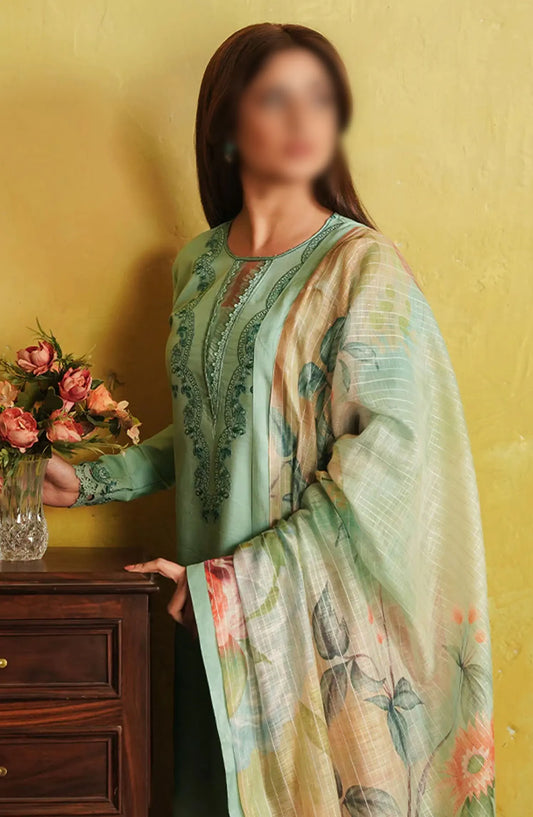 Seran Afsanah Unstitched Luxury Lawn Collection 2024 - Mushk
