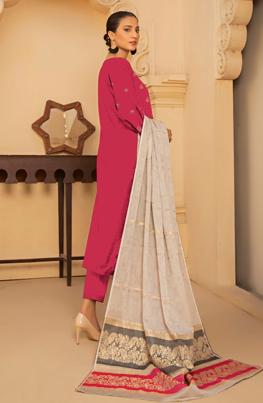 Naqsh Embroidered Lawn Unstitched 3 Piece Suit - D-01 - ALK25NQ - Pink - Summer Collection
