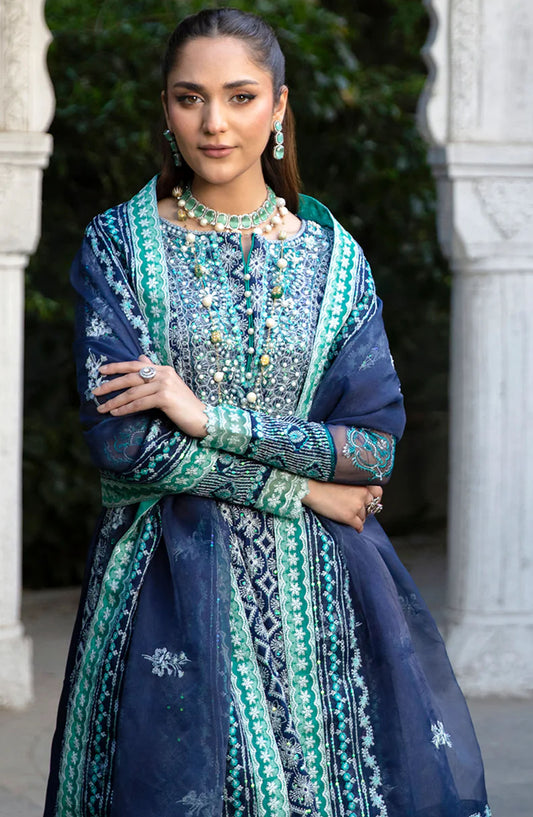 Rang E Noor Festive Collection By Maria Osama Khan - Nargis - Navy Blue