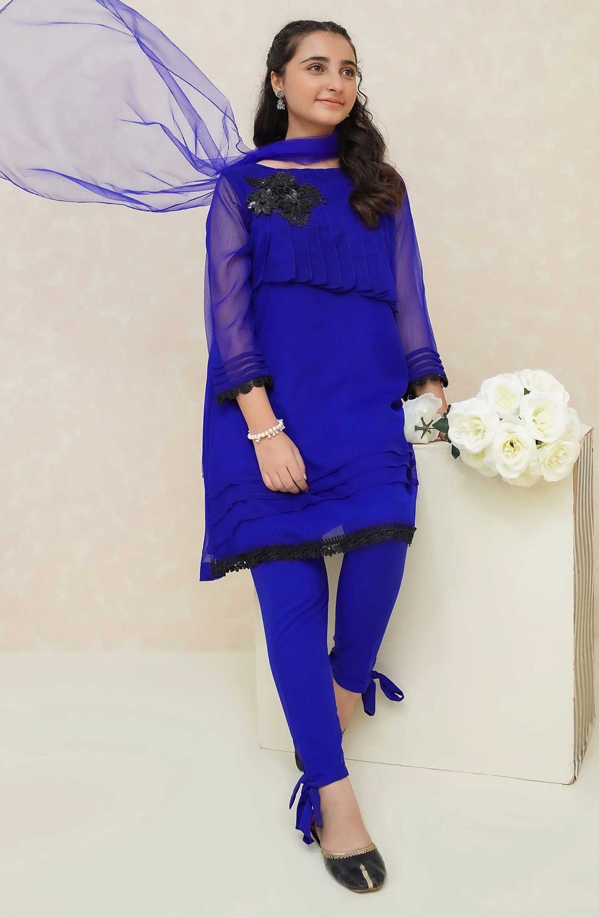 Modest Embroidered Chiffon Stitched 2 Piece - Nayab - MD25F - Festive Collection