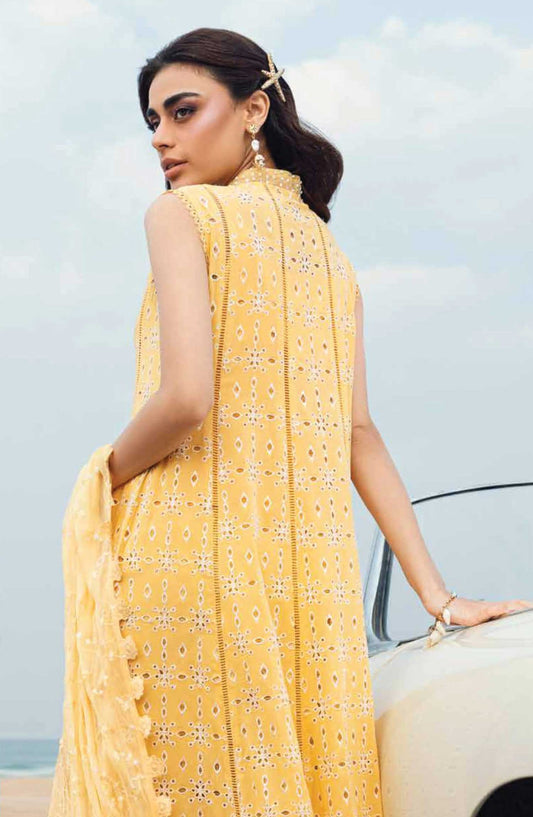 Khuwab by Nureh Chikankari Lawn Unstitched 3 Piece - NE-144 - NU25KL - Summer Collection