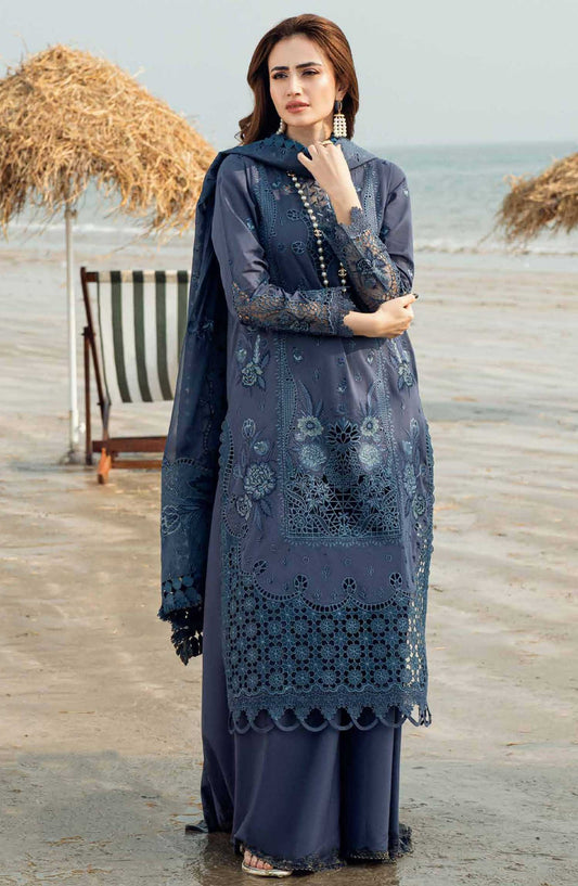 Khuwab by Nureh Chikankari Lawn Unstitched 3 Piece - NE-146 - NU25KL - Summer Collection