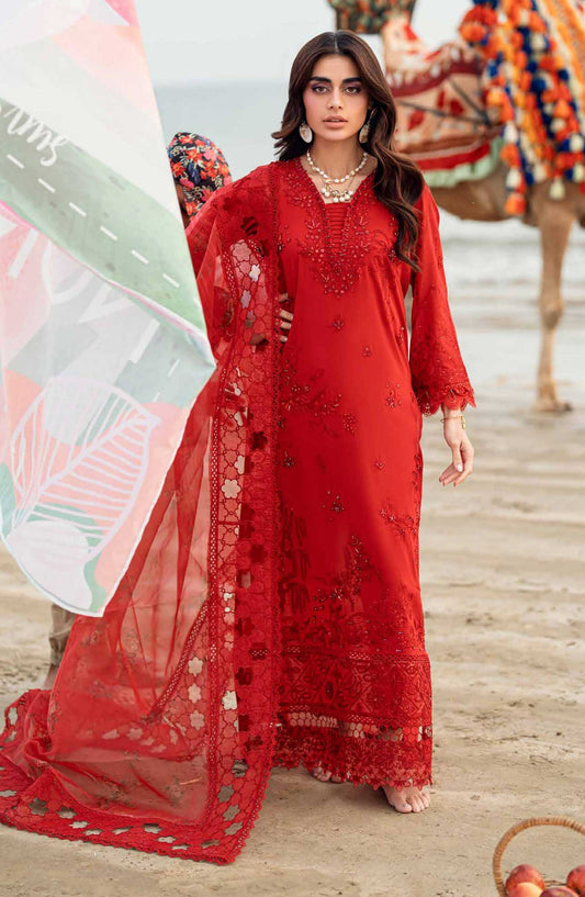 Khuwab by Nureh Chikankari Lawn Unstitched 3 Piece - NE-147 - NU25KL - Summer Collection