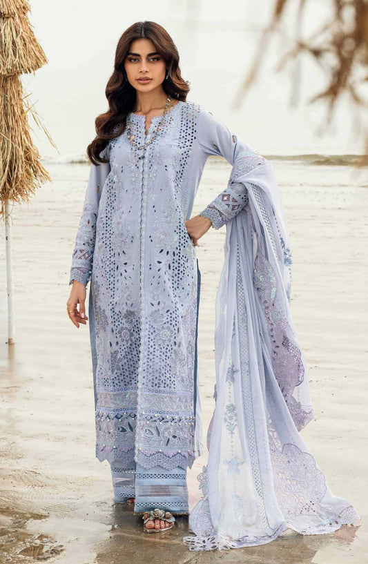 Khuwab by Nureh Chikankari Lawn Unstitched 3 Piece - NE-150 - NU25KL - Summer Collection