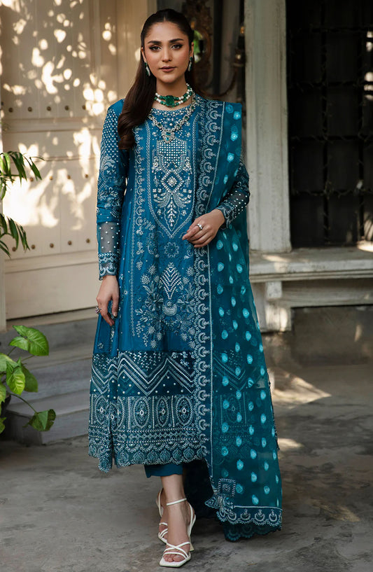 Rang E Noor Festive Collection By Maria Osama Khan - Neel Kamal - Teal Blue