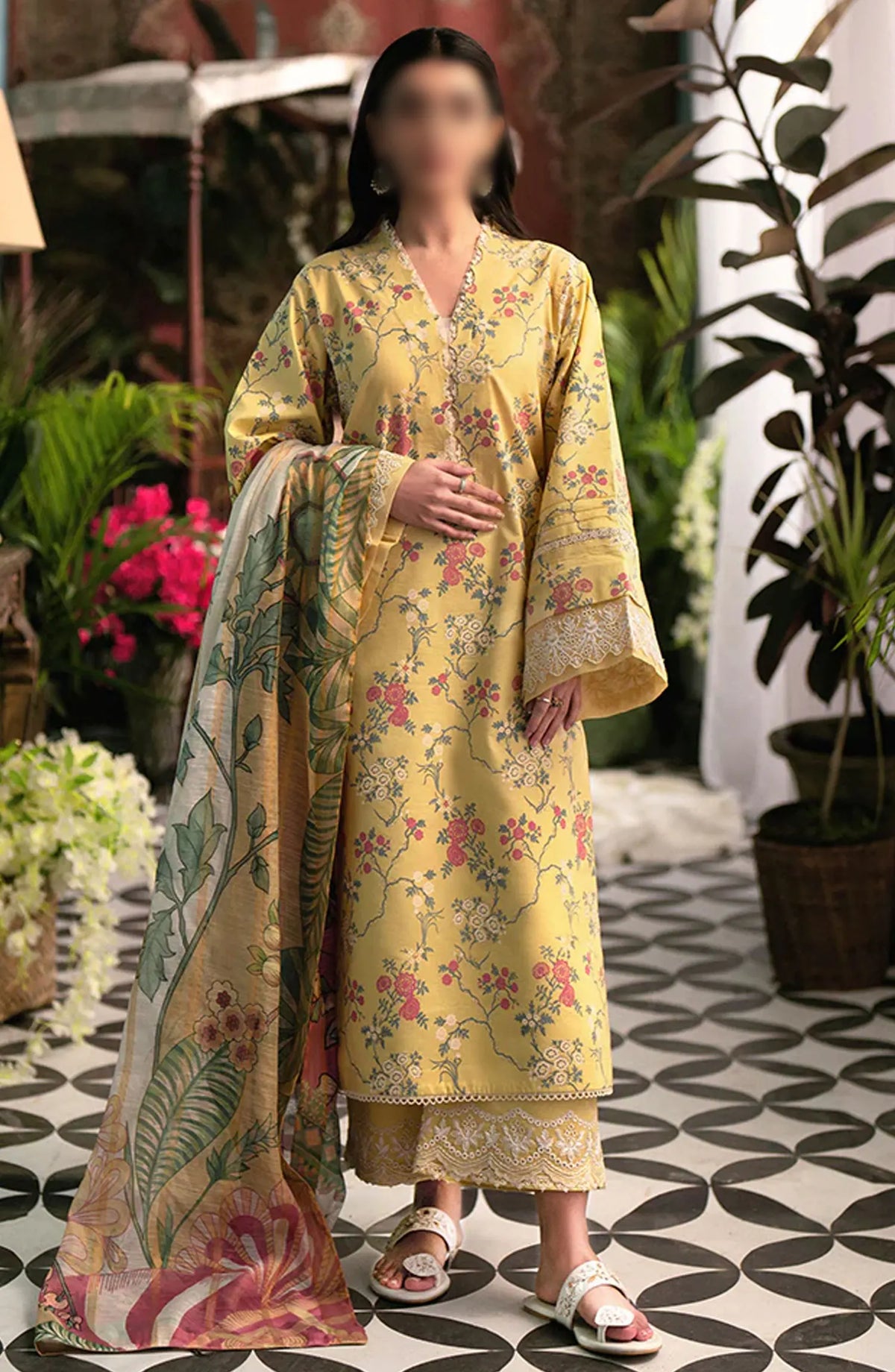 Seran Afsanah Unstitched Luxury Lawn Collection 2024 - Nehan