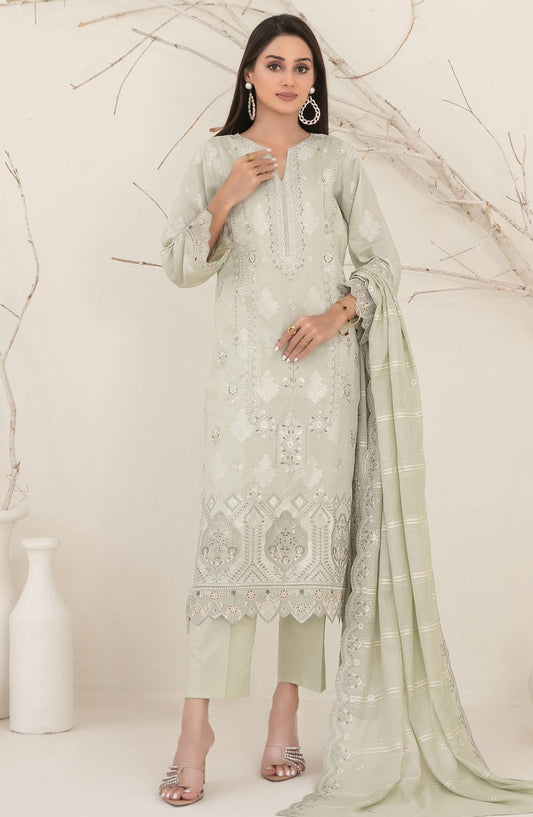 Nayeli by Tawakkal Fabrics Embroidered Lawn Unstitched 3 Piece Suit - D-2242 - TF25NAYL - Green - Summer Collection