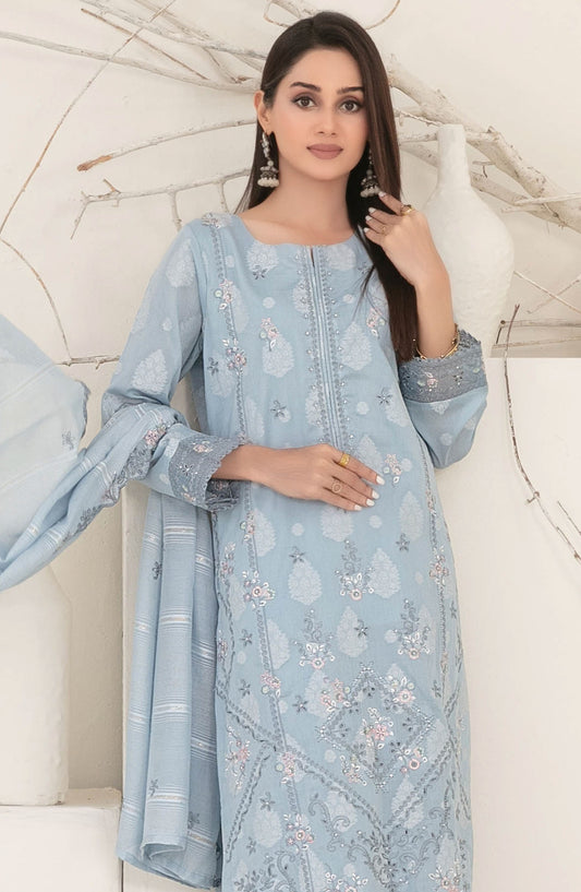Nayeli by Tawakkal Fabrics Embroidered Lawn Unstitched 3 Piece Suit - D-2239 - TF25NAYL - Blue - Summer Collection