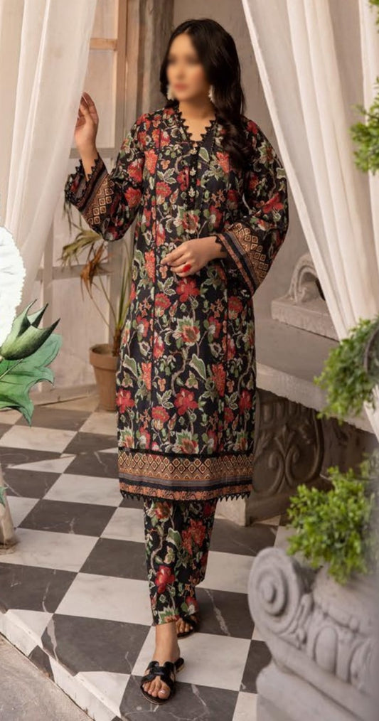 NUR Printed 02 Piece Khaddar Collection NK 04